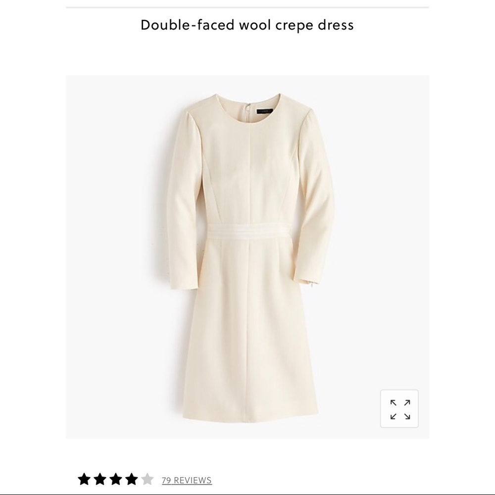 J. Crew 🖤 BLACK 🖤 Double-Faced Wool Crepe Dress